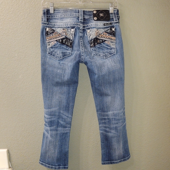 Miss Me Pants - Miss Me Signature Cuffed Capri Jeans Sz 27